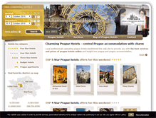 Tablet Screenshot of charming-prague-hotels.com